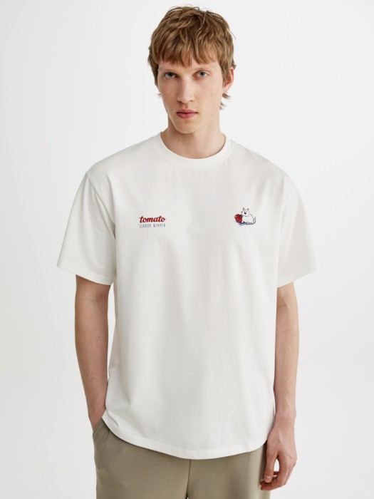 футболка оверсайз с принтом из россии вид сбоку