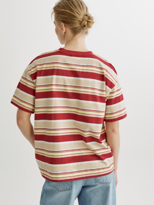 футболка оверсайз в полоску из россии вид сбоку