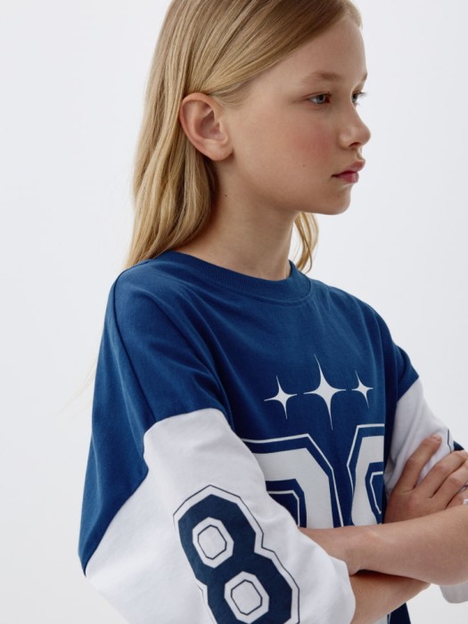 футболка оверсайз в спортивном стиле для девочек 4680798114330 фотография