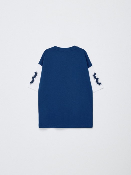 футболка оверсайз в спортивном стиле для девочек от бренда sela вид слева