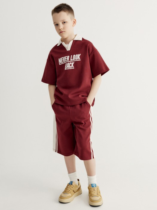 футболка оверсайз в спортивном стиле для мальчиков от бренда sela вид слева