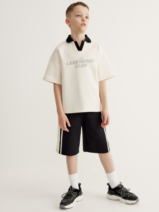 футболка оверсайз в спортивном стиле для мальчиков от бренда sela вид слева