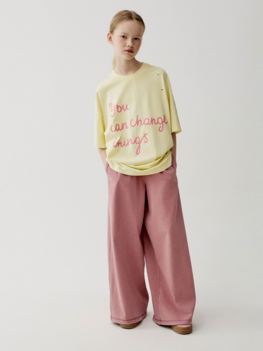 футболка оверсайз в стиле гранж для девочек от бренда sela вид слева