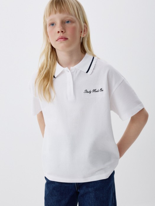 футболка поло с вышивкой для девочек 4680798254128 фотография