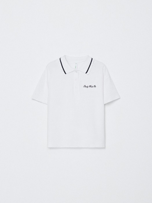 футболка поло с вышивкой для девочек из россии вид сбоку