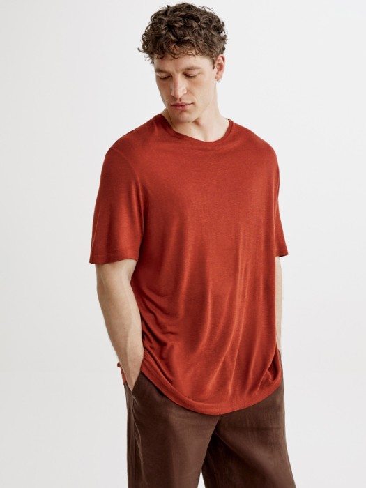 футболка прямого кроя из вискозы и льна 4610517971135 фотография