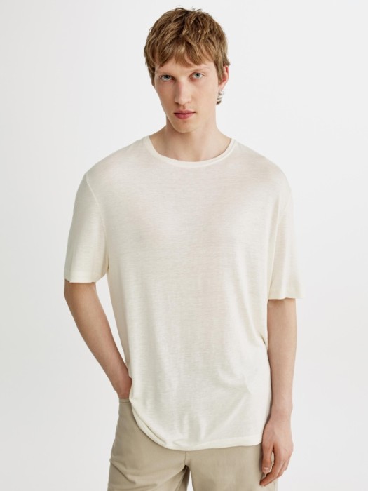 футболка прямого кроя из вискозы и льна 4610517971777 фотография