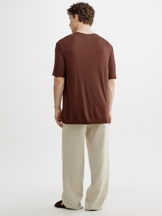 футболка прямого кроя из вискозы и льна по цене 2599 руб вид справа