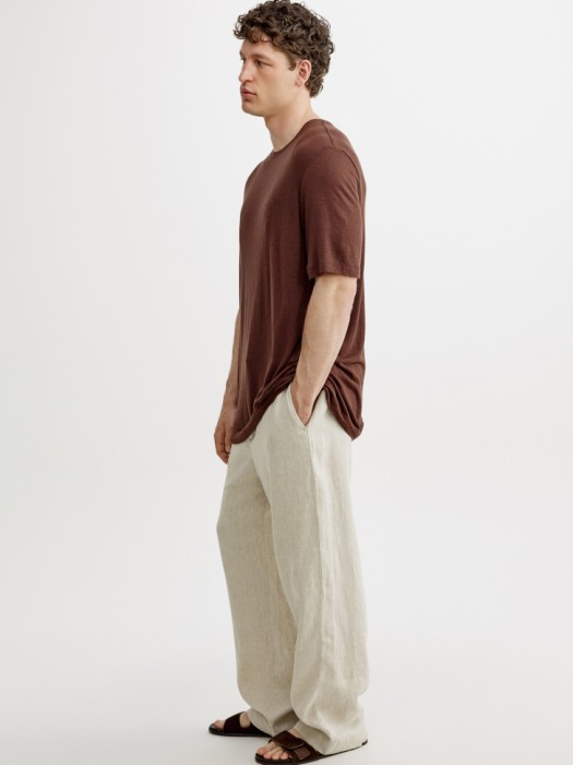 футболка прямого кроя из вискозы и льна из россии вид сбоку