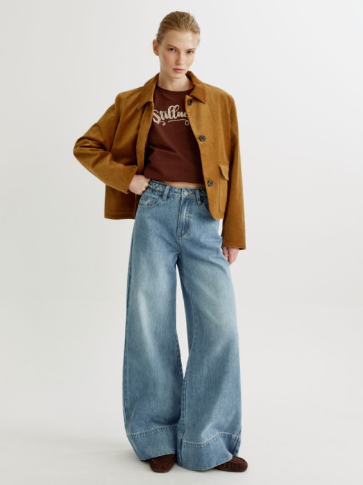 футболка с ажурной вышивкой от бренда sela вид слева