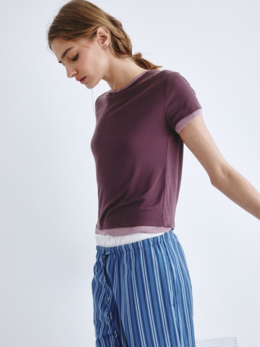 футболка с имитацией двуслойности из линейки  young из россии вид сбоку