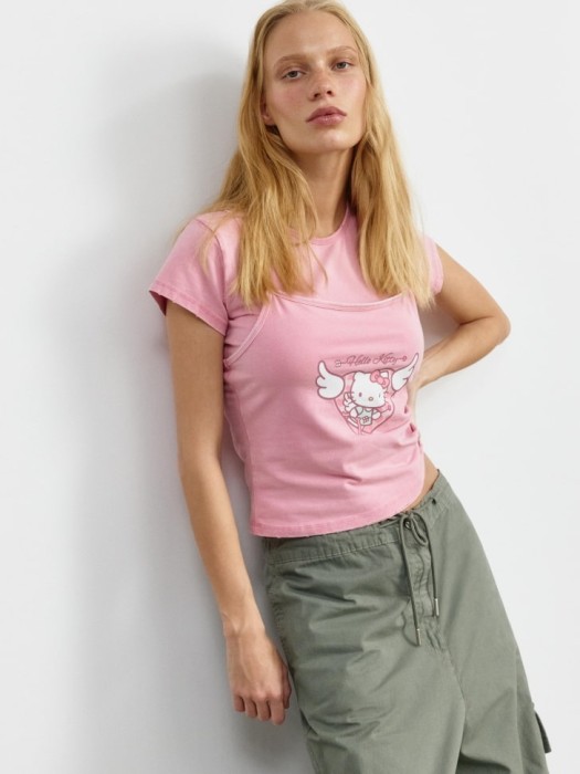 футболка с майкой на бретелях из линейки  young 4680798498904 фотография