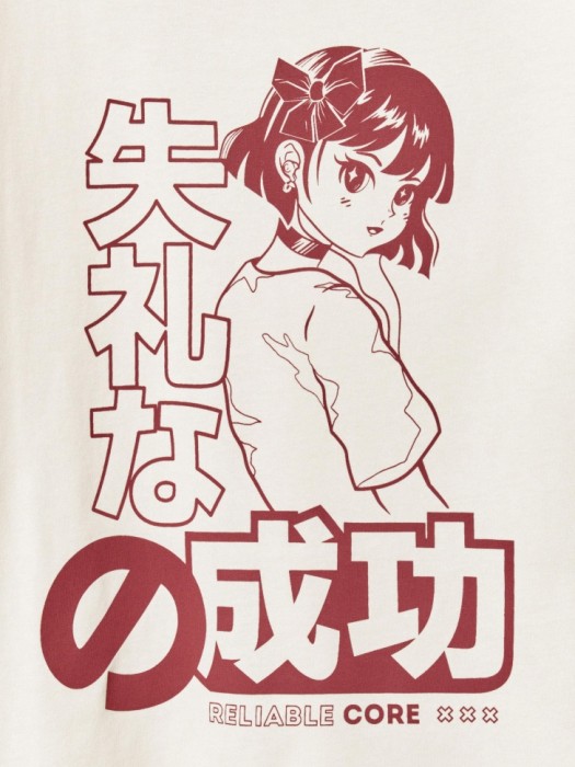 футболка с принтом аниме для девочек от бренда sela вид слева