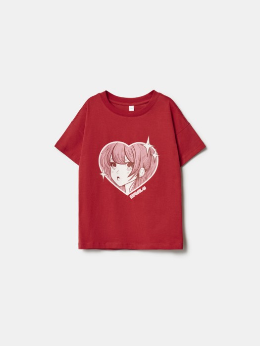 футболка с принтом аниме для девочек по цене 899 руб вид справа