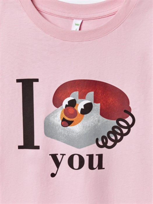 футболка с принтом для девочек от бренда sela вид слева