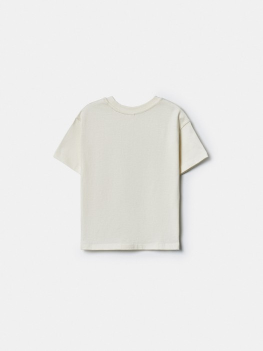 футболка с принтом для девочек из хлопка спереди