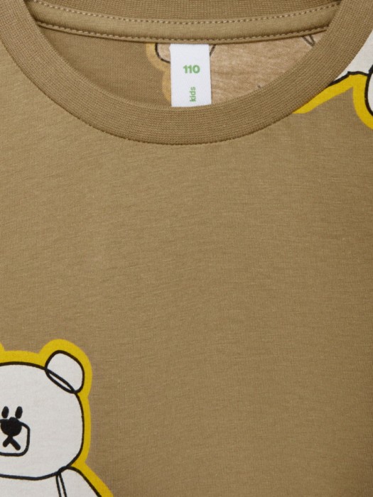 футболка с принтом для мальчиков из хлопка спереди