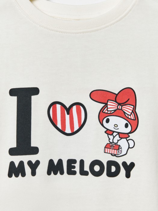 футболка с принтом hello kitty для девочек от бренда sela вид слева
