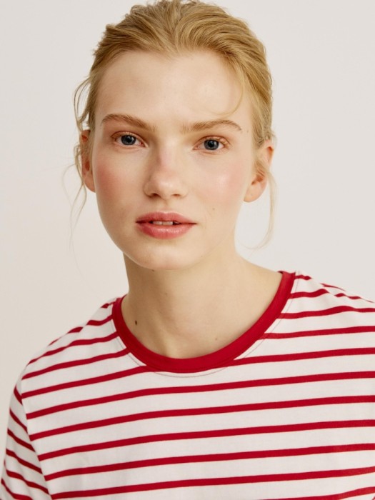 футболка в полоску прямого кроя по цене 999 руб вид справа