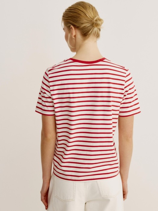 футболка в полоску прямого кроя из россии вид сбоку