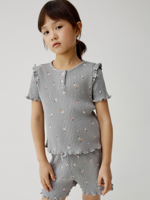 футболка в рубчик с принтом для девочек 4610517693303 фотография