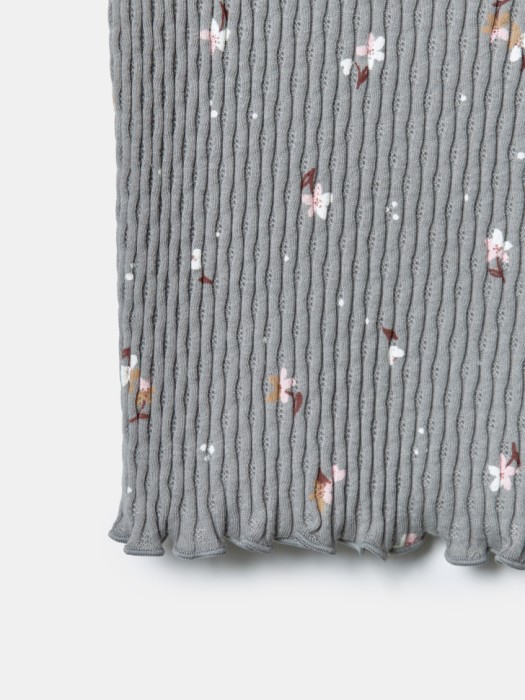 футболка в рубчик с принтом для девочек из хлопка спереди