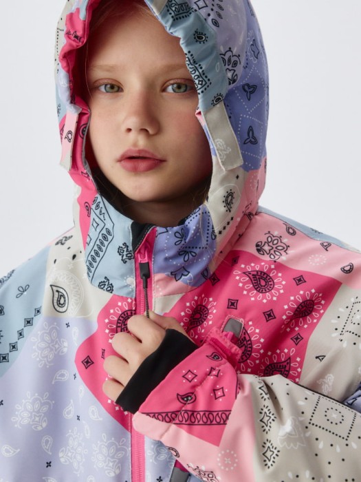 горнолыжная куртка из технологичной мембранной ткани drytex® для девочек из россии вид сбоку
