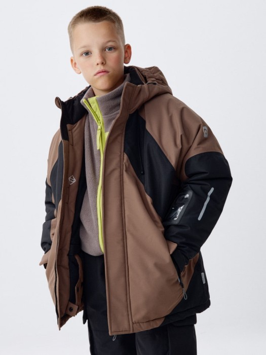 горнолыжная куртка из технологичной мембранной ткани drytex® для мальчиков из льна спереди