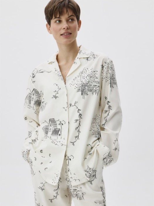 хлопковая пижама с принтом по цене 4599 руб вид справа