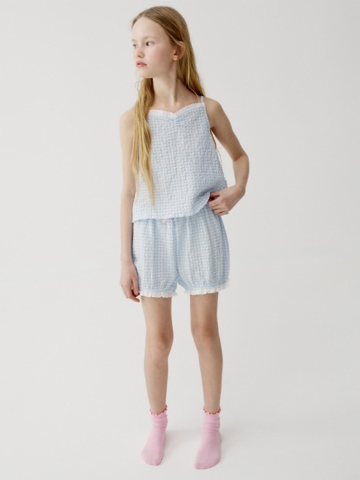 хлопковая пижама в клетку для девочек 4610517779571 фотография