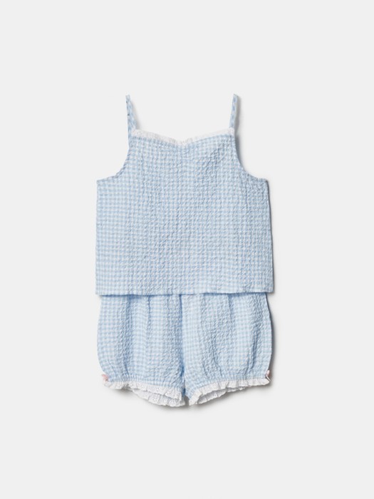 хлопковая пижама в клетку для девочек по цене 1799 руб вид справа