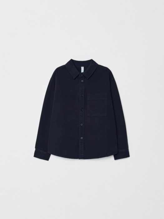 хлопковая рубашка оверсайз для мальчиков по цене 2599 руб вид справа