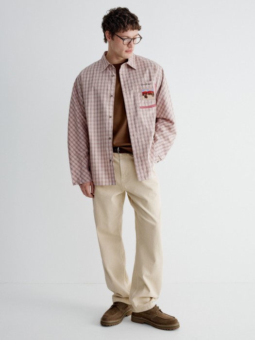 хлопковая рубашка в клетку из коллекции art people с алексеем ланцевым от бренда sela вид слева