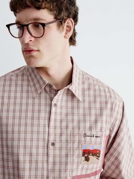 хлопковая рубашка в клетку из коллекции art people с алексеем ланцевым по цене 3999 руб вид справа