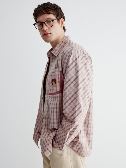 хлопковая рубашка в клетку из коллекции art people с алексеем ланцевым из россии вид сбоку