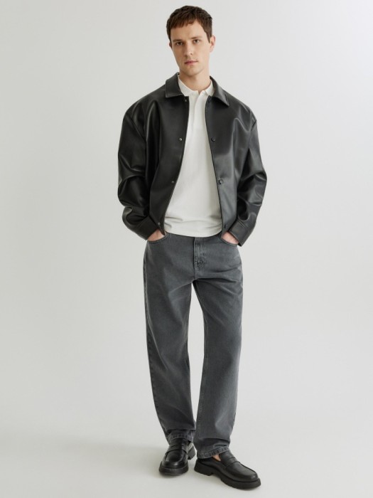 хлопковое поло прямого кроя от бренда sela вид слева