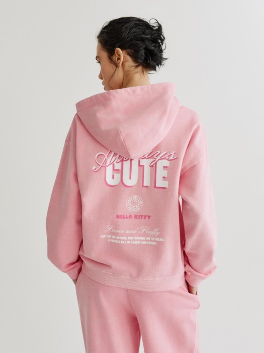 худи на молнии с принтом hello kitty от бренда sela вид слева