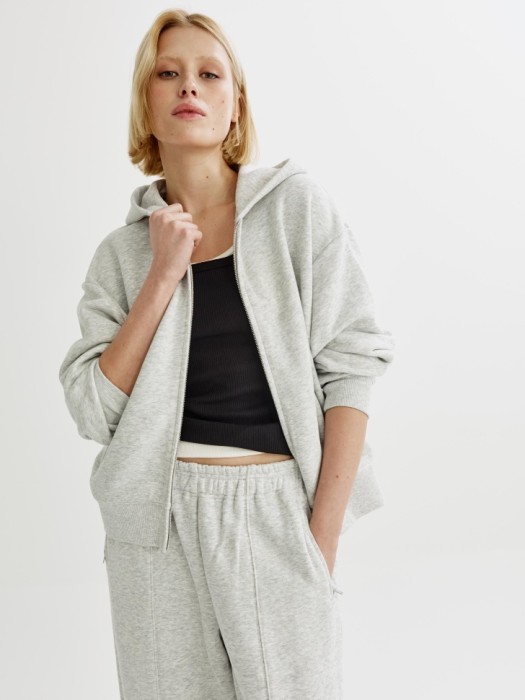 худи оверсайз на молнии из футера 4610517656032 фотография