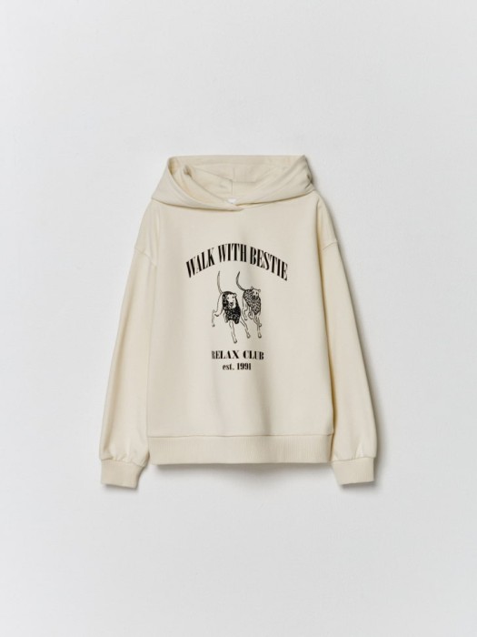 худи оверсайз с принтом для девочек по цене 1299 руб вид справа