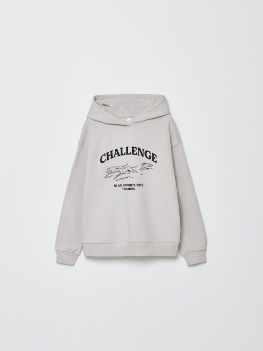 худи оверсайз с принтом для девочек по цене 1299 руб вид справа