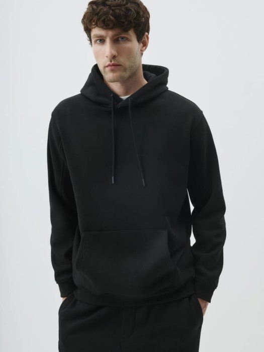 худи regular fit из футера с начесом по цене 3599 руб вид справа