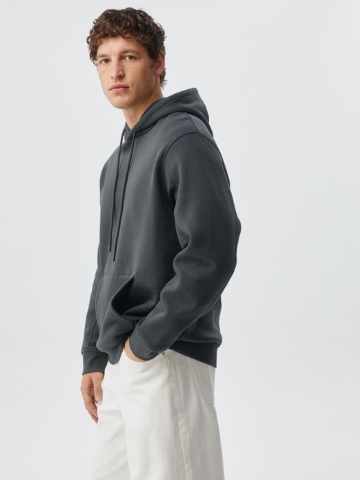 худи regular fit из футера с начесом из россии вид сбоку
