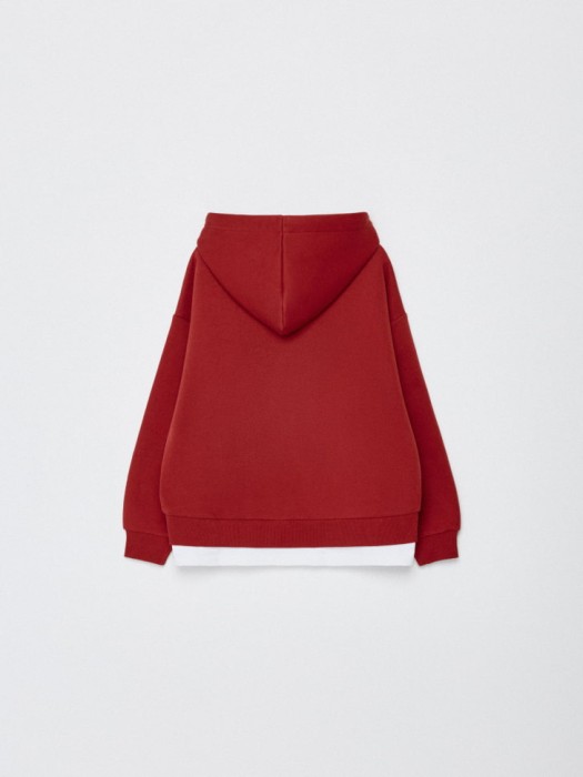 худи с имитацией футболки для девочек из коллекции  archive из россии вид сбоку