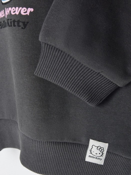 худи с принтом hello kitty для девочек из хлопка спереди