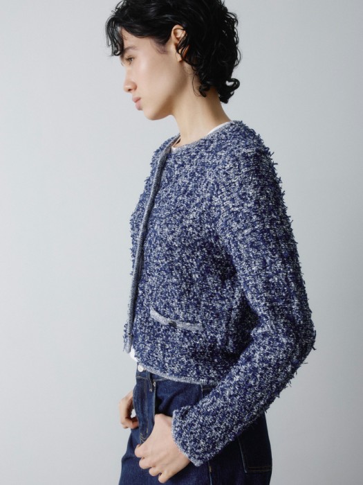 кардиган из фактурной двуцветной пряжи по цене 3999 руб вид справа