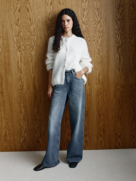 кардиган из смесовой шерсти ангоры от бренда sela вид слева