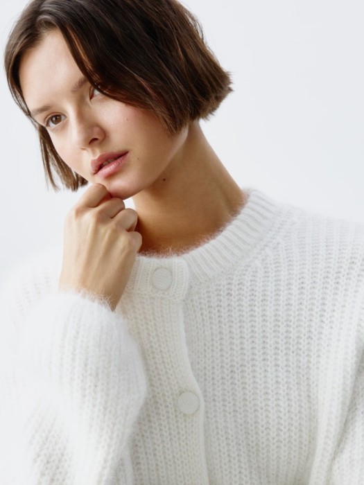 кардиган из смесовой шерсти ангоры из россии вид сбоку