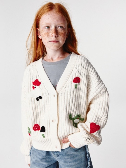 кардиган оверсайз с аппликацией для девочек 4680798733500 фотография