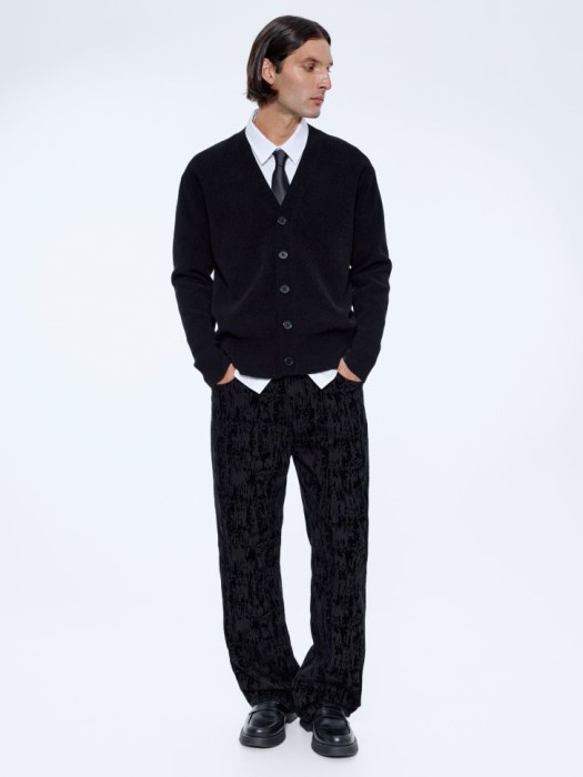 кардиган relaxed fit из синели от бренда sela вид слева