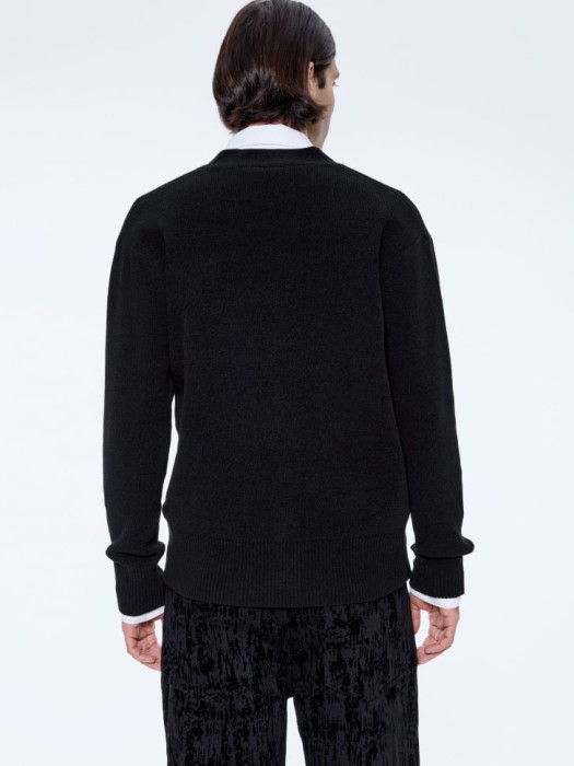 кардиган relaxed fit из синели по цене 1299 руб вид справа